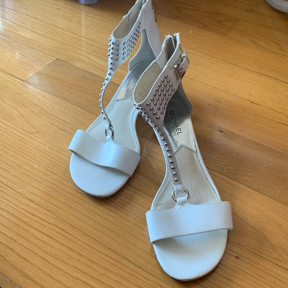 Michael Kors white sandals